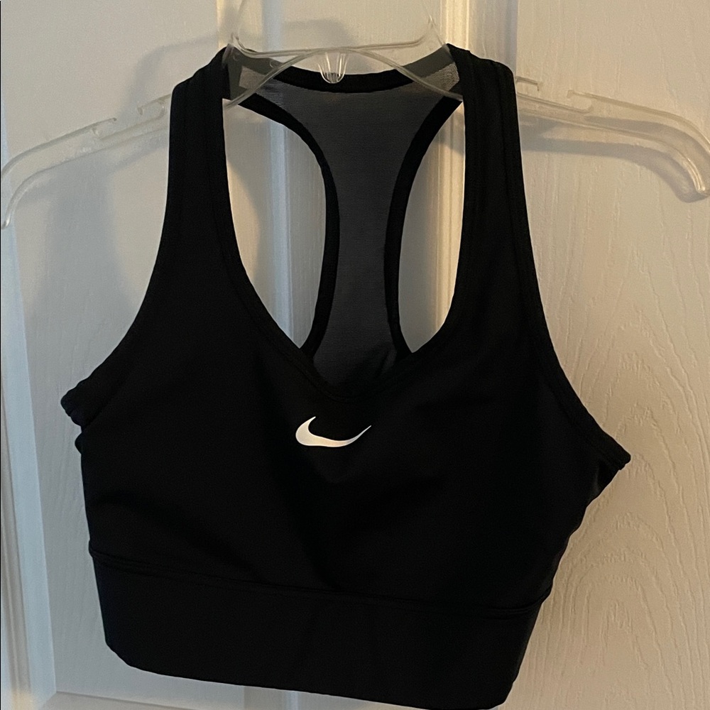 Nike Black Sports Bra with White Logo